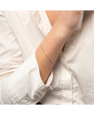 Six Beads Sterling Silver Bracelet