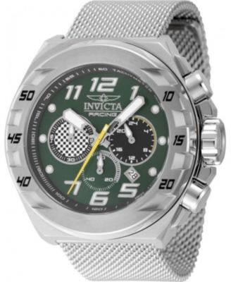 Men's 47200 Invicta Racing Quartz Chronograph Black, Green Dial Watch