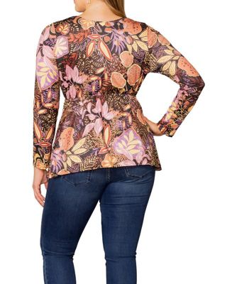 Plus Size Abigail Long Sleeve Twist Top