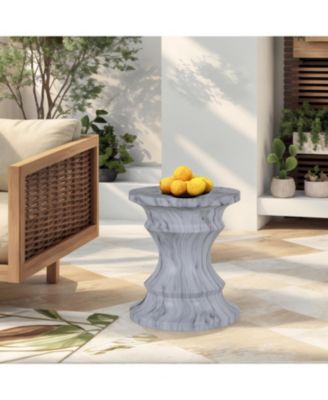 Streamdale Cement Outdoor Accent Table - Terrazzo Style