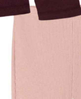 Baby Girls' Crewneck Top, Vest and Leggings, 3-Piece Set