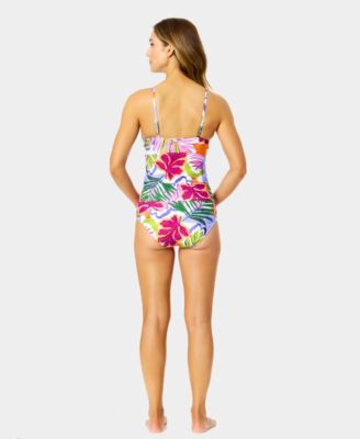 Women's Printed Underwired V-Neck Tankini