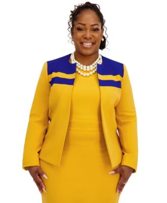 Women's Combo Yoke Long-Sleeve Jacket, Regular and Plus Size
