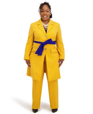 Women's Three Button Patch Pocket Trench Coat