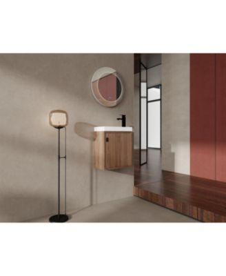 18.5" Wall-Mount Vanity, Resin Sink, Soft Close, Walnut