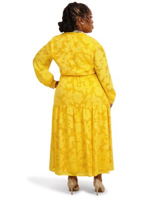 Women's Soft V-Neck Tiered Midi Dress