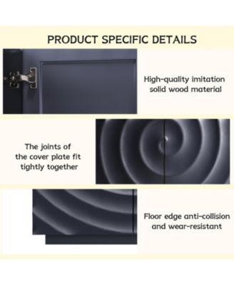 Buffet Cabinet with 4 Doors, 59" Sideboard