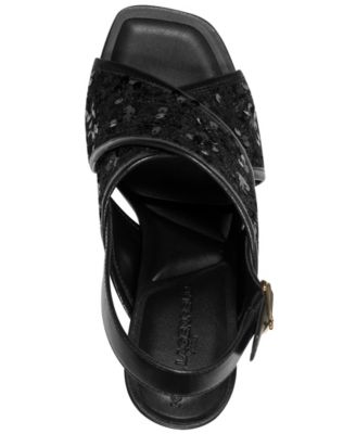 Colbie Crossband Sequin Dress Sandals
