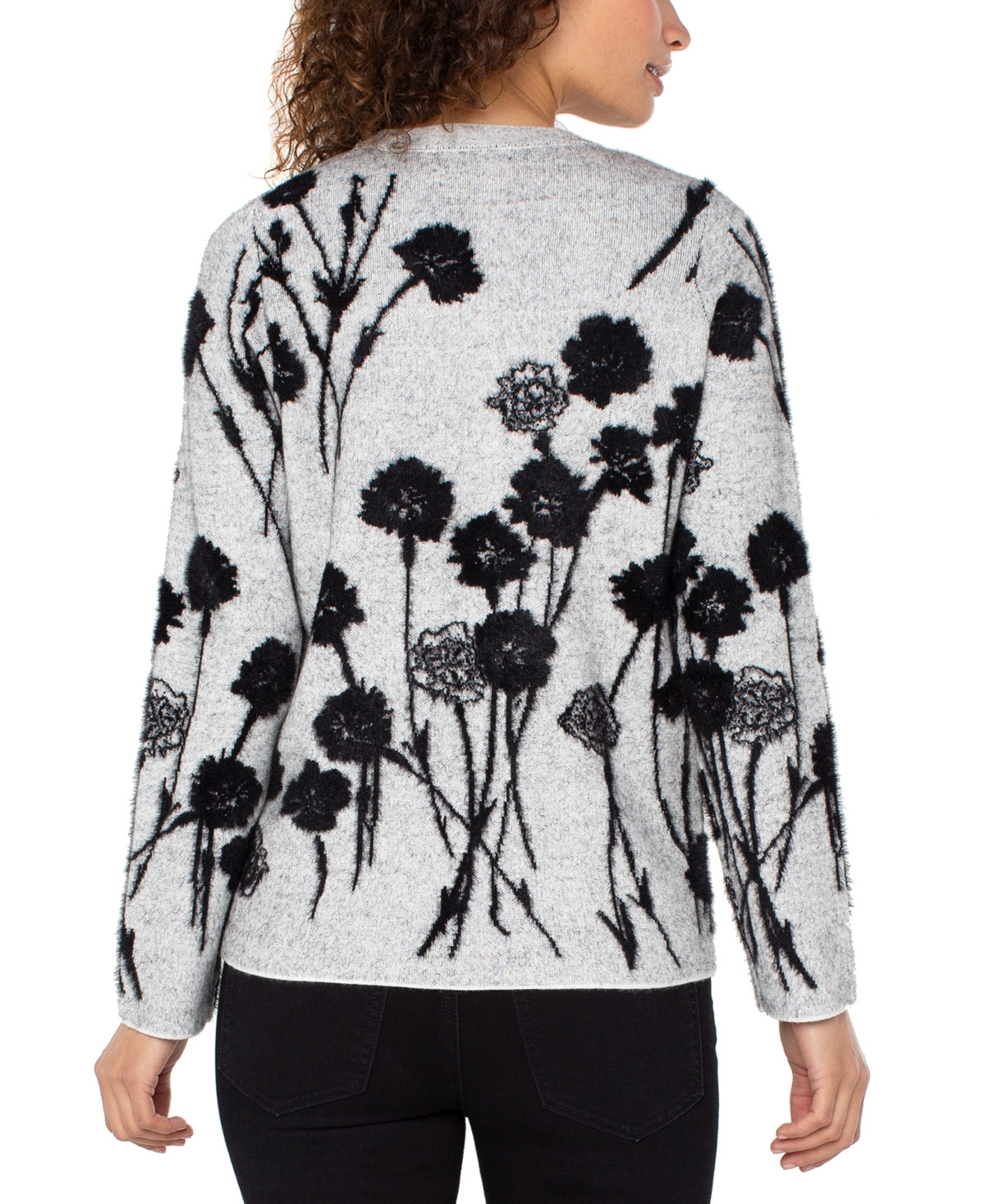 Liverpool Los Angeles Petite Long Sleeve Crewneck Sweater