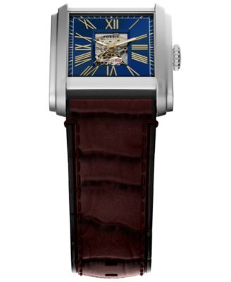 Men's Carraway Automatic Brown Croco Leather Watch, 30mm