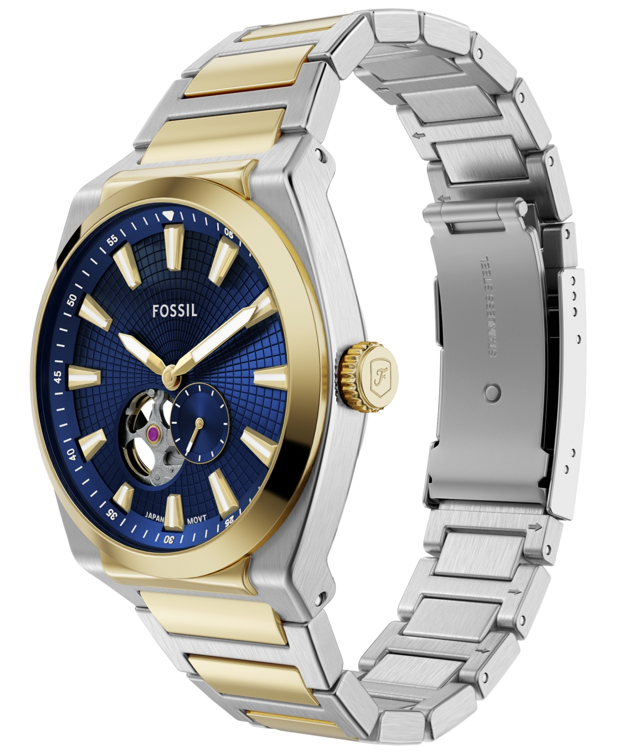 Fossil Men's Everett Automatic Two-Tone Stainless Steel Watch, 42mm