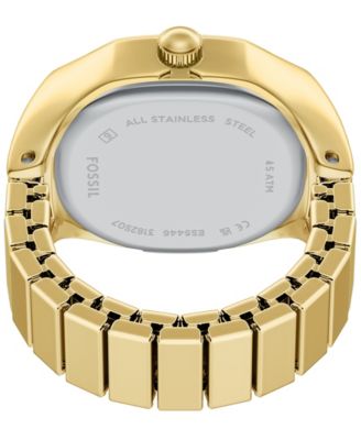 Women's Harlow Watch Ring Two-Hand Gold-Tone Stainless Steel Watch, 16mm