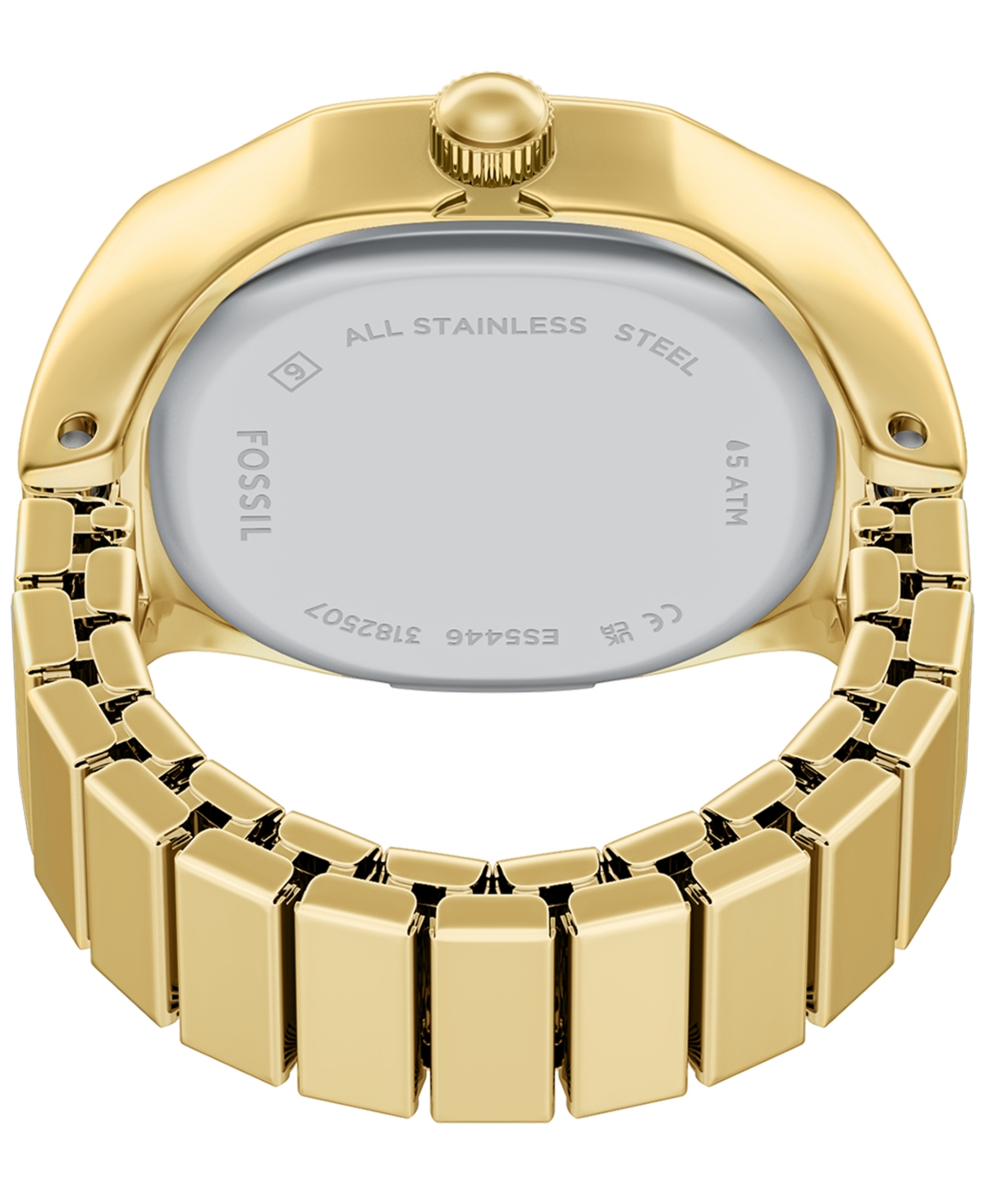 Fossil Women's Harlow Watch Ring Two-Hand Gold-Tone Stainless Steel Watch, 16mm