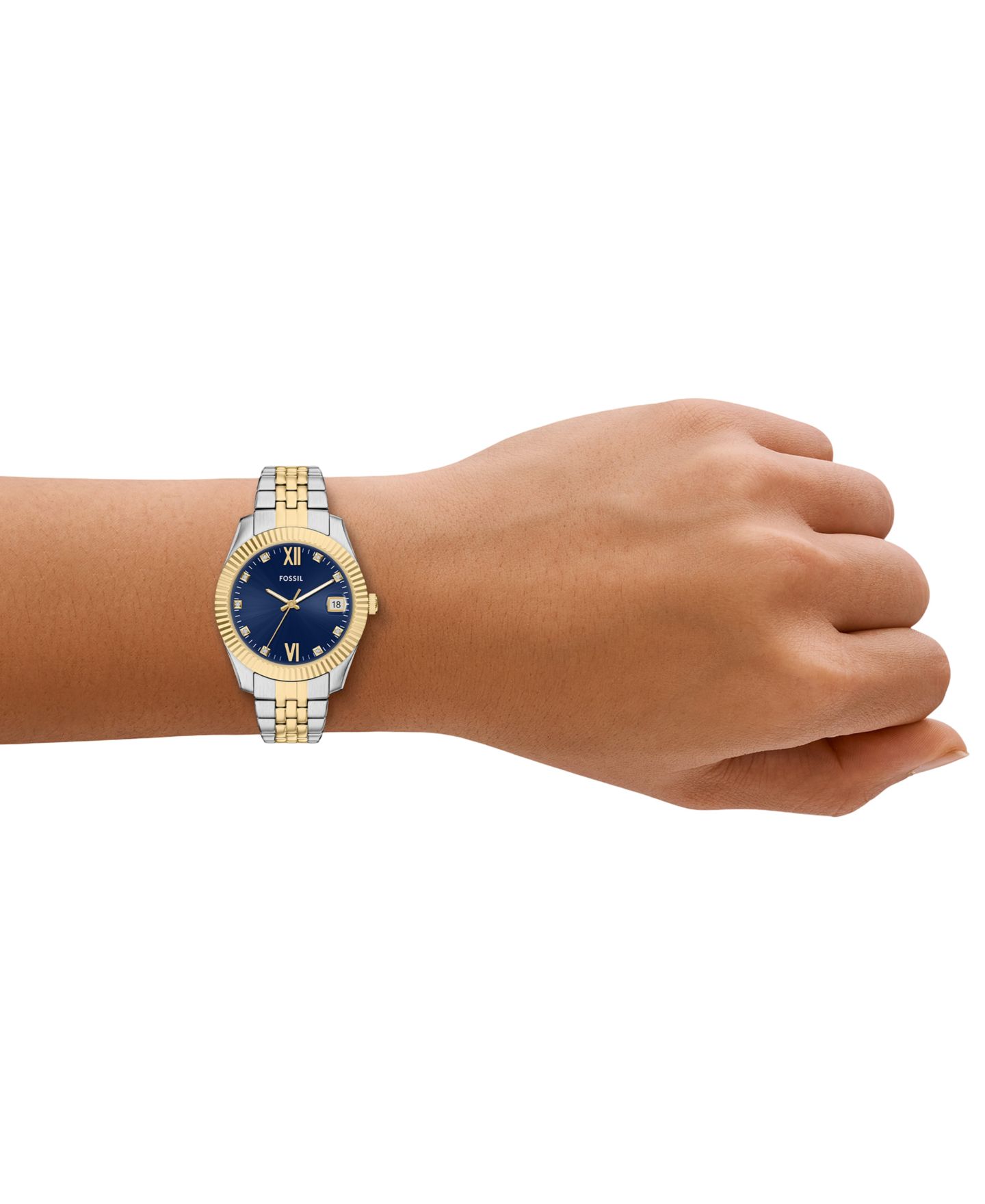 Женские часы Fossil Scarlette Three-Hand Two-Tone Stainless Steel Watch, 32mm — фото 7