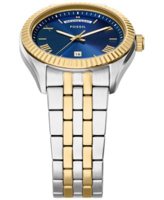 Men's Campbell Three-Hand Day-Date Two-Tone Stainless Steel Watch, 42mm