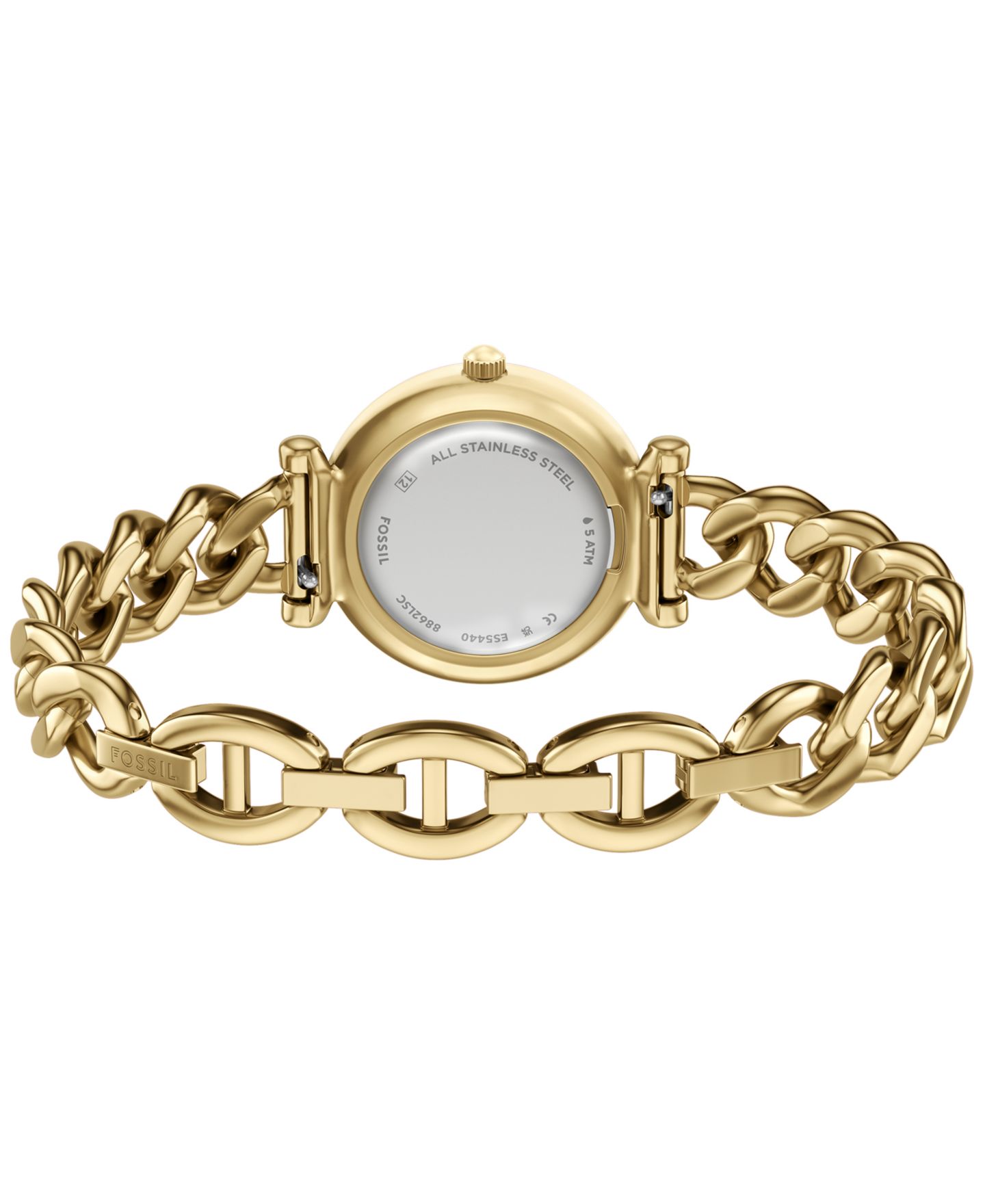 Женские часы Fossil Carlie Three-Hand Gold-Tone Stainless Steel Watch, 28mm — фото 4