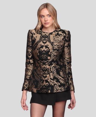 Avec Les Filles - Women's Colorblocked Asymmetrical Jacket