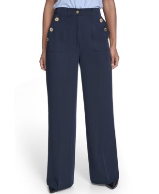 Tommy Hilfiger - Women's High Rise Solid Sailor Pants