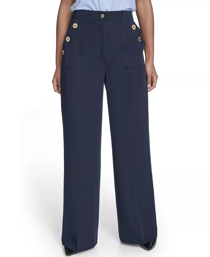 Women's High Rise Solid Sailor Pants
