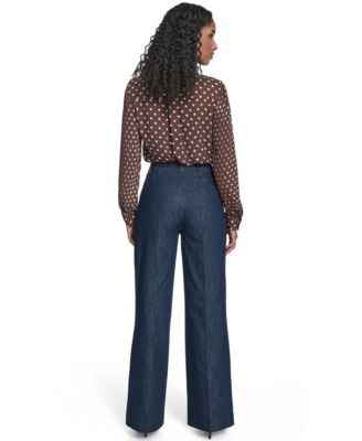 Women's High Rise Denim Sailor Pants