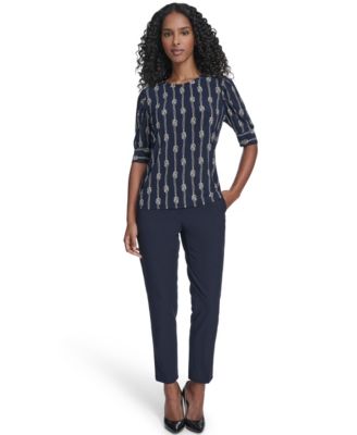 Women's Rope Knot Short Sleeve Crewneck Top