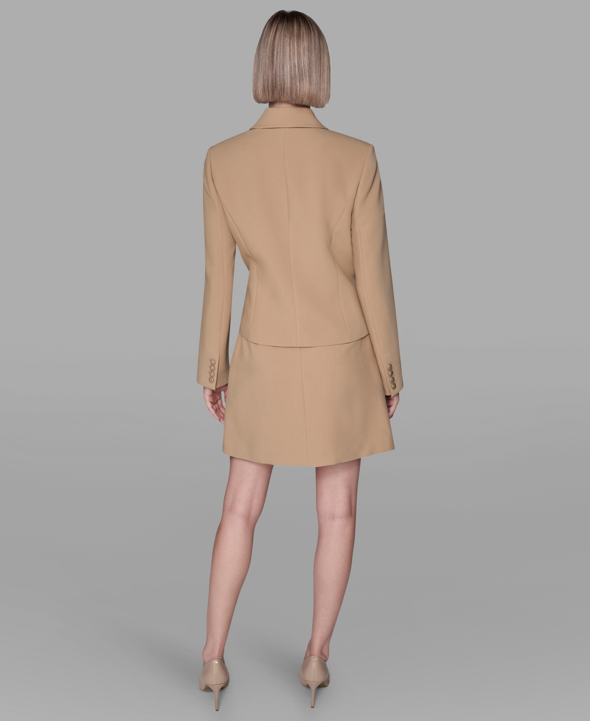 Karl Lagerfeld Paris Women's Long-Sleeve Cropped Button Jacket