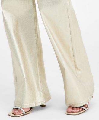 Women's Foil High-Rise Wide-Leg Jeans