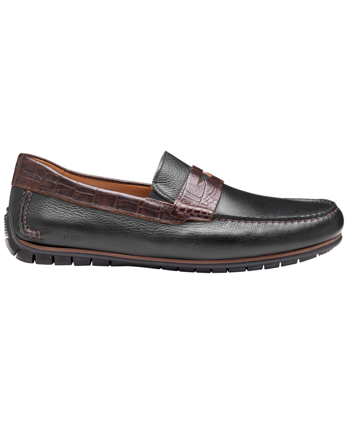 Мужские туфли Johnston & Murphy Slip-On Round Toe, цвет: Чёрный — фото 2