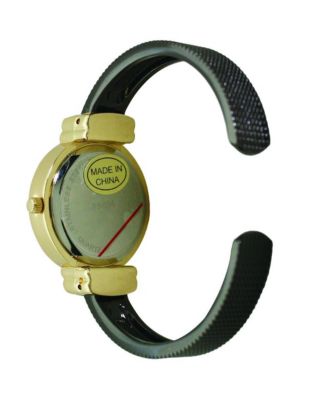 Black Gold Every Day Textured Metal Bangle Watch