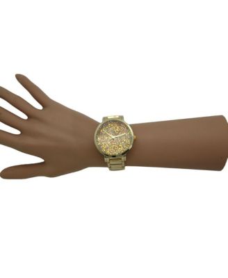 Yellow Gold Sparkling Face Women Watch