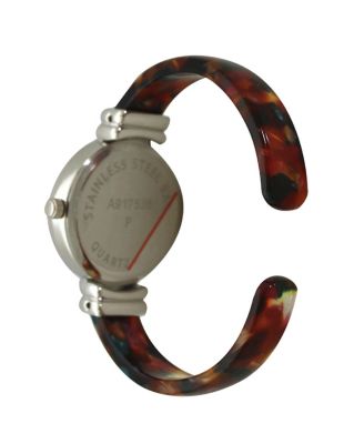 DARK BROWN SKINNY TORTOISE BANGLE WATCH