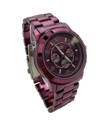 Purple Metallic Bold and Bright Boyfriend Women Watch