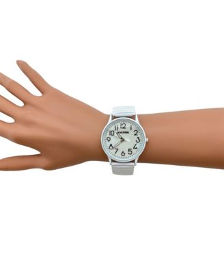 White Stretch and Classic Analog Women Watch