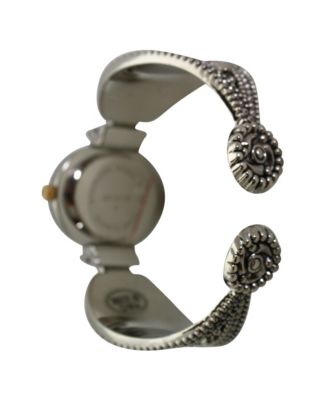 Silver Rhinestones and Textured Classy Women Watch