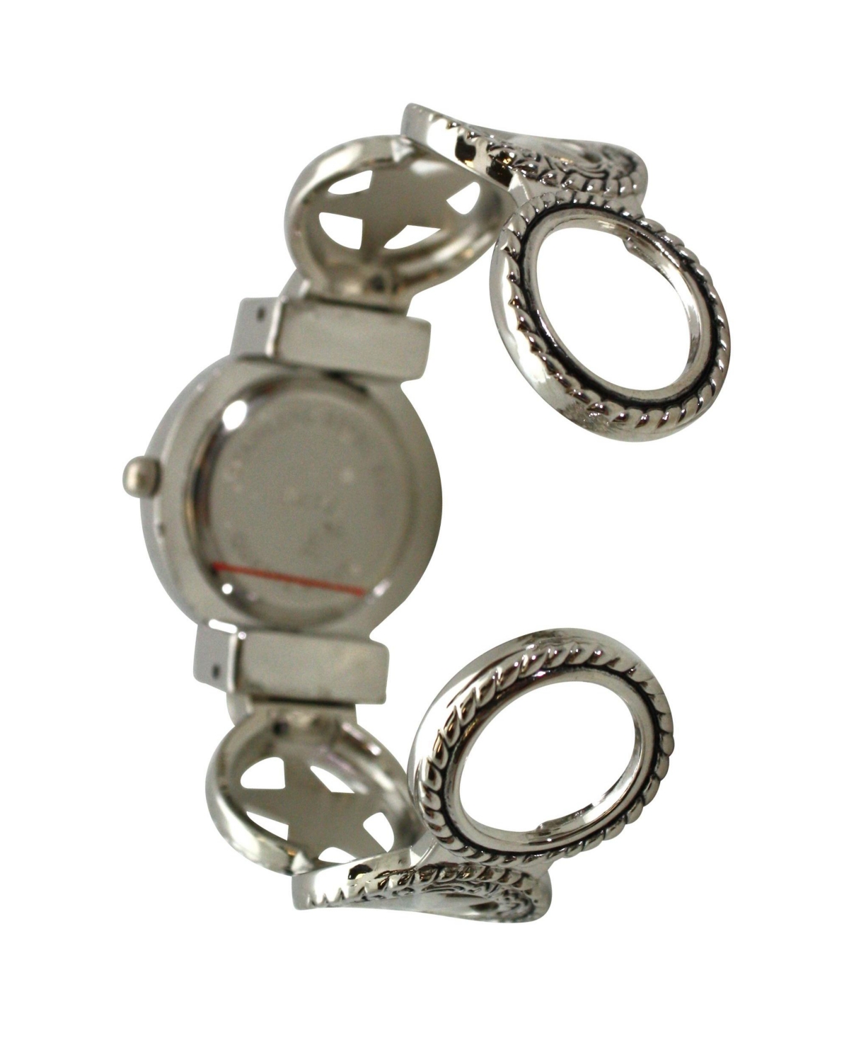 Olivia Pratt Silver Circles Shape Bangle Women Watch
