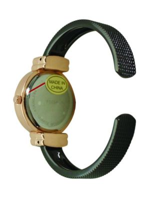 Black Rose Gold Every Day Textured Metal Bangle Watch