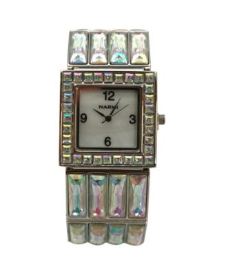 Olivia Silver Pratt Square Jewel Women Watch