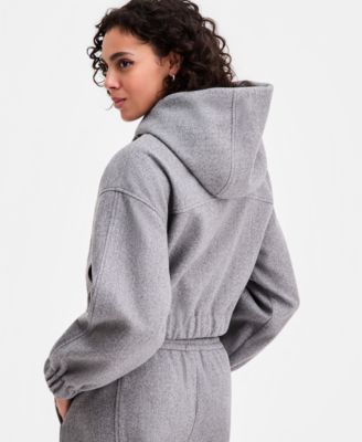 Women's Felt Cropped Hoodie, Macy's Exclusive