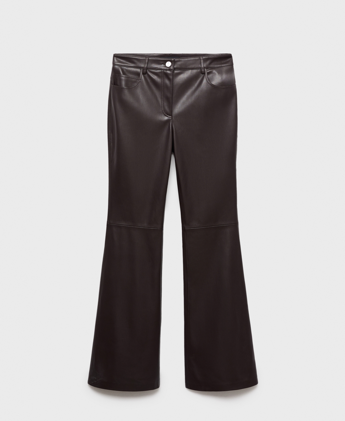 Mango Women's Leather-effect Skinny Pants In Brown
