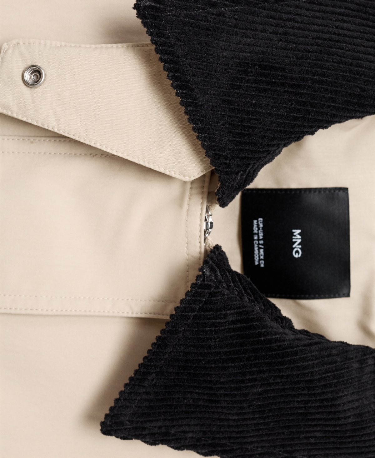 Mango Women's Corduroy Collar Cotton Jacket In Neutral