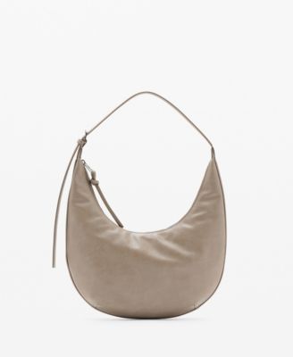 Women's Pebbled Effect Medium Oval Bag