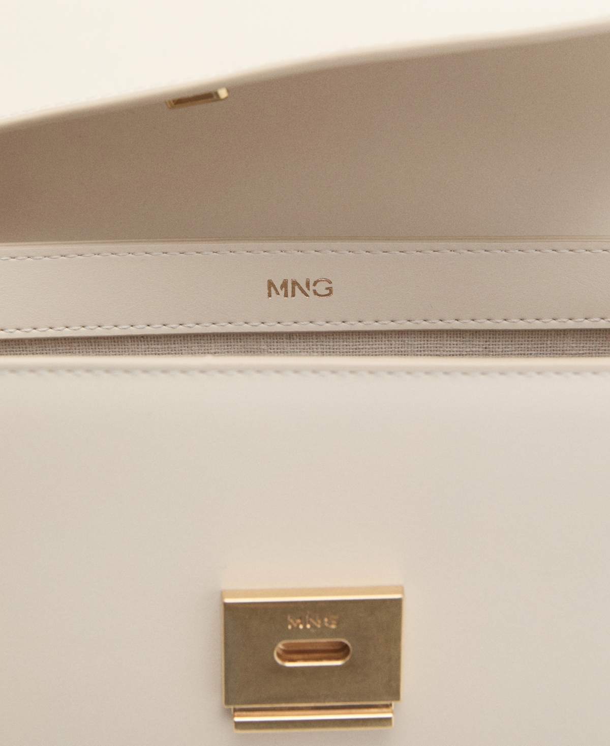 Mango Women's Flap Crossbody Bag In White