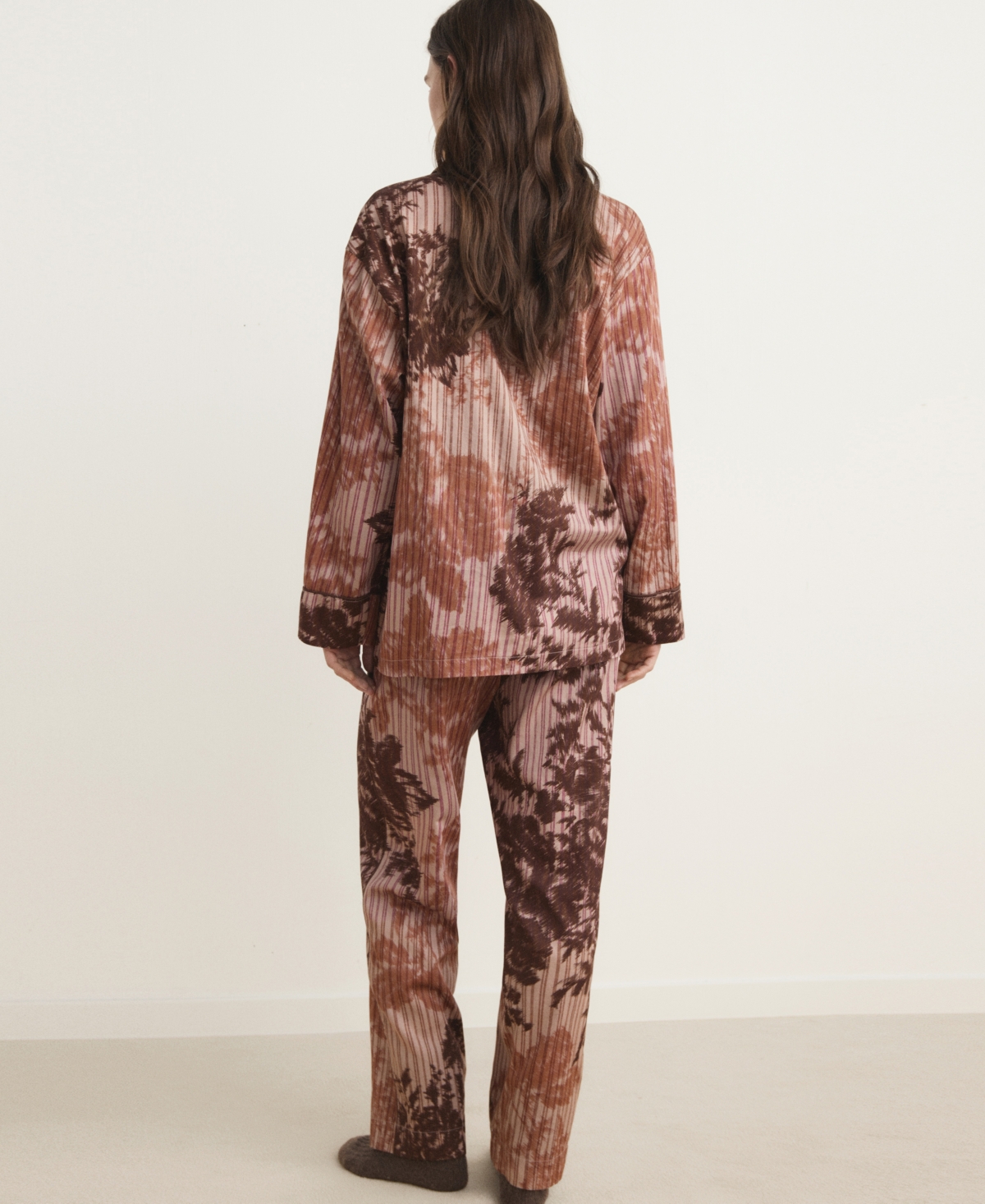 Mango Women's Blurred Print Pajama Bottoms