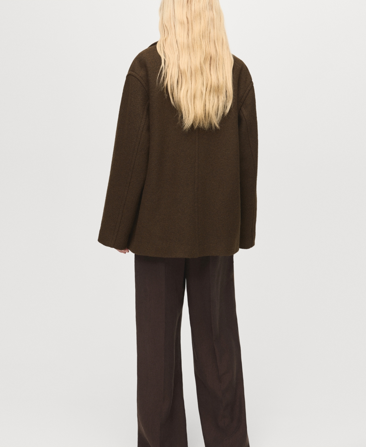 Mango Women's Maxi Lapels Oversized Wool Coat In Brown
