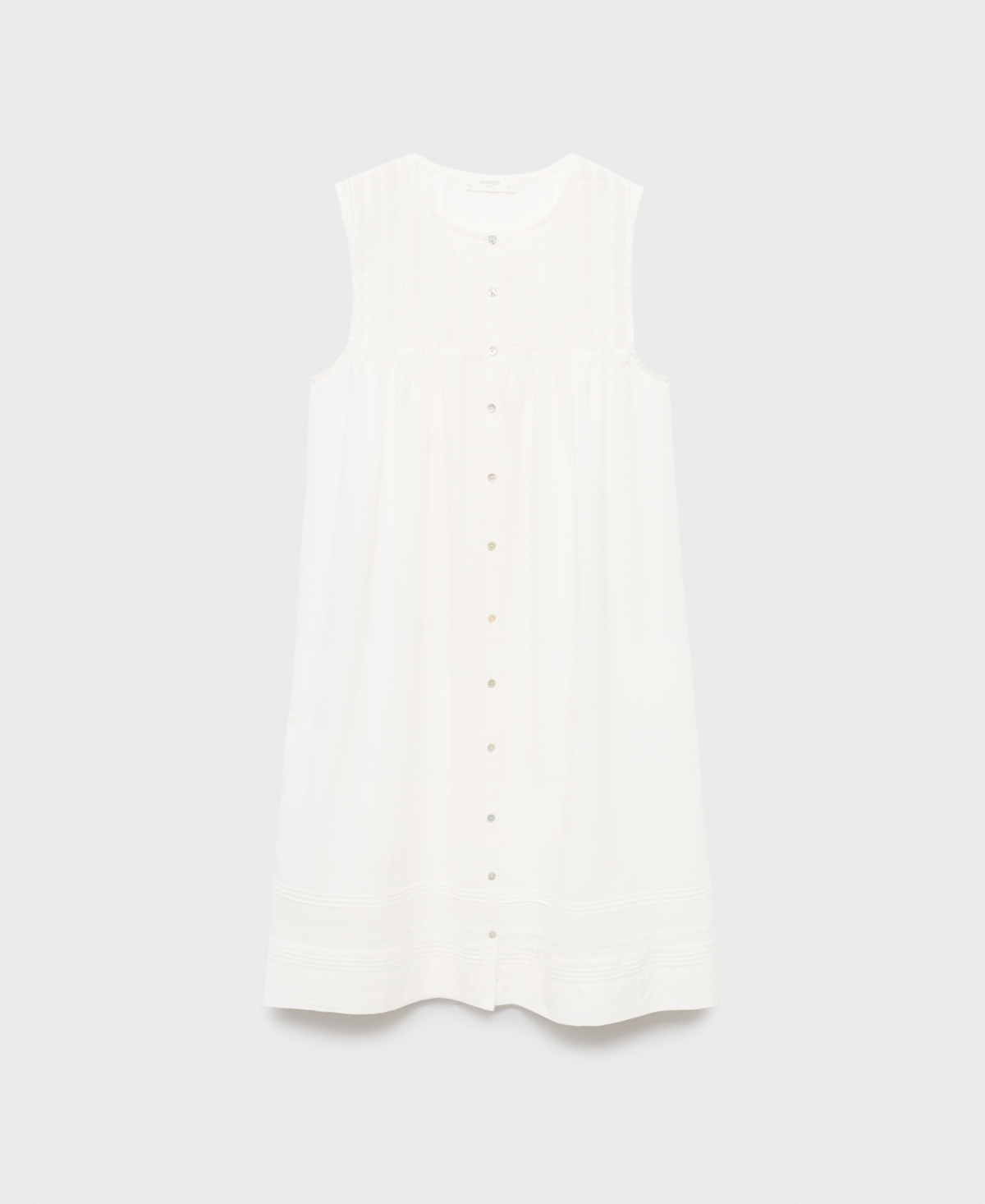 Mango Women's Lace Detail Cotton Nightgown