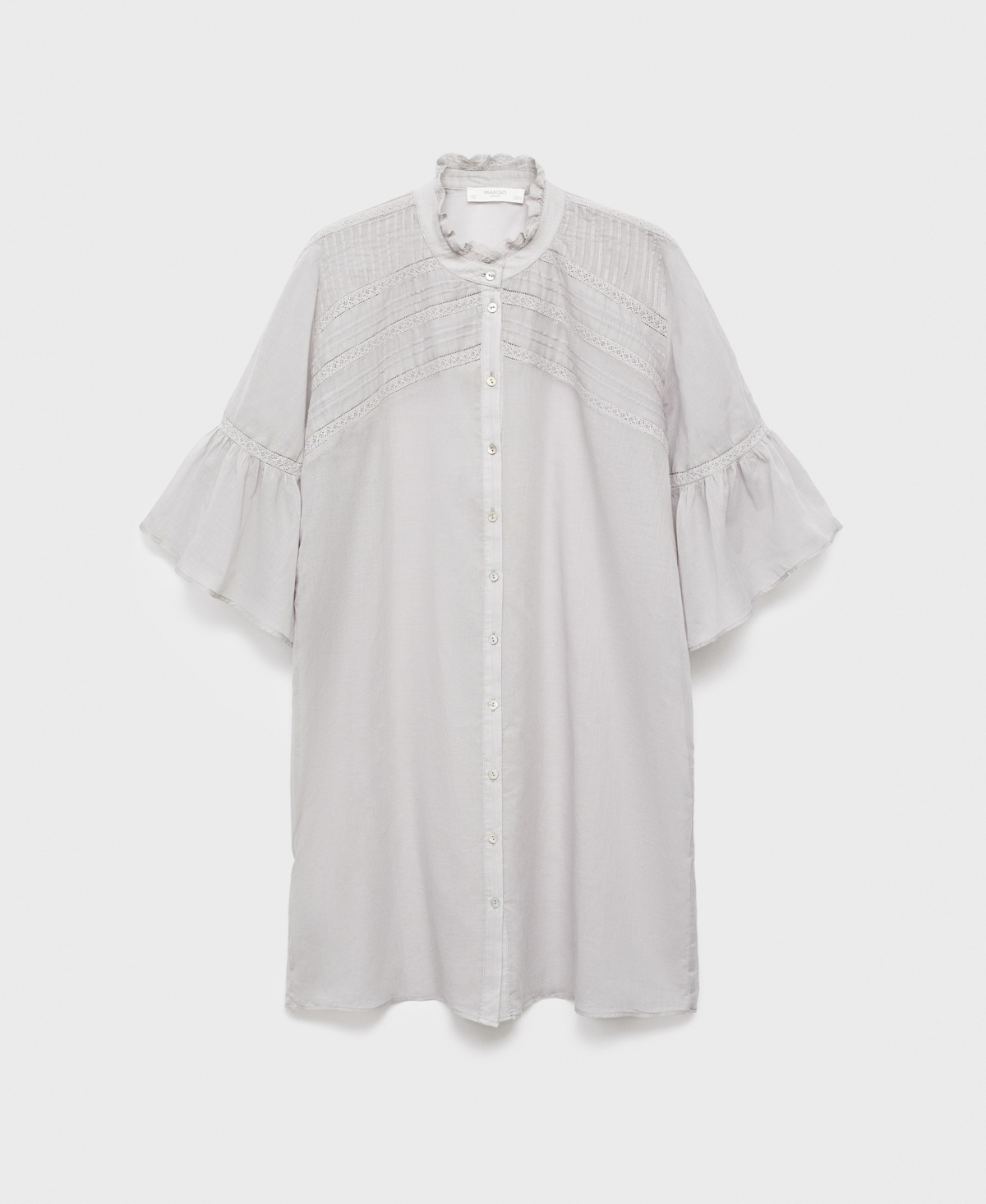 Mango Women's Short-Sleeved Cotton Nightdress