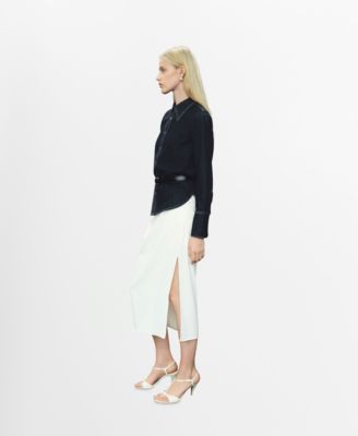 Women's Seams Detail Denim Shirt