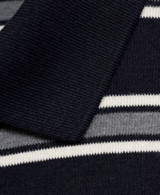 Women's Striped Polo-Neck T-Shirt