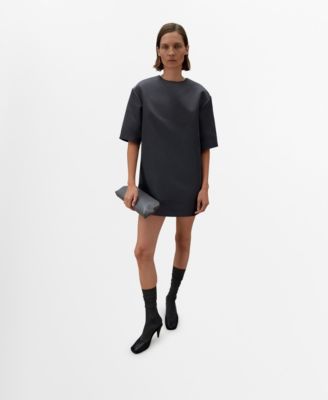 MANGO - Women's Short Satin Dress