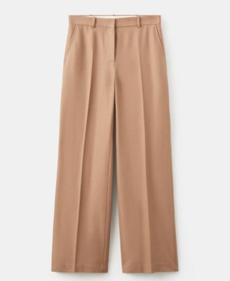 MANGO - Women's Straight Wool-Blend Suit Pants